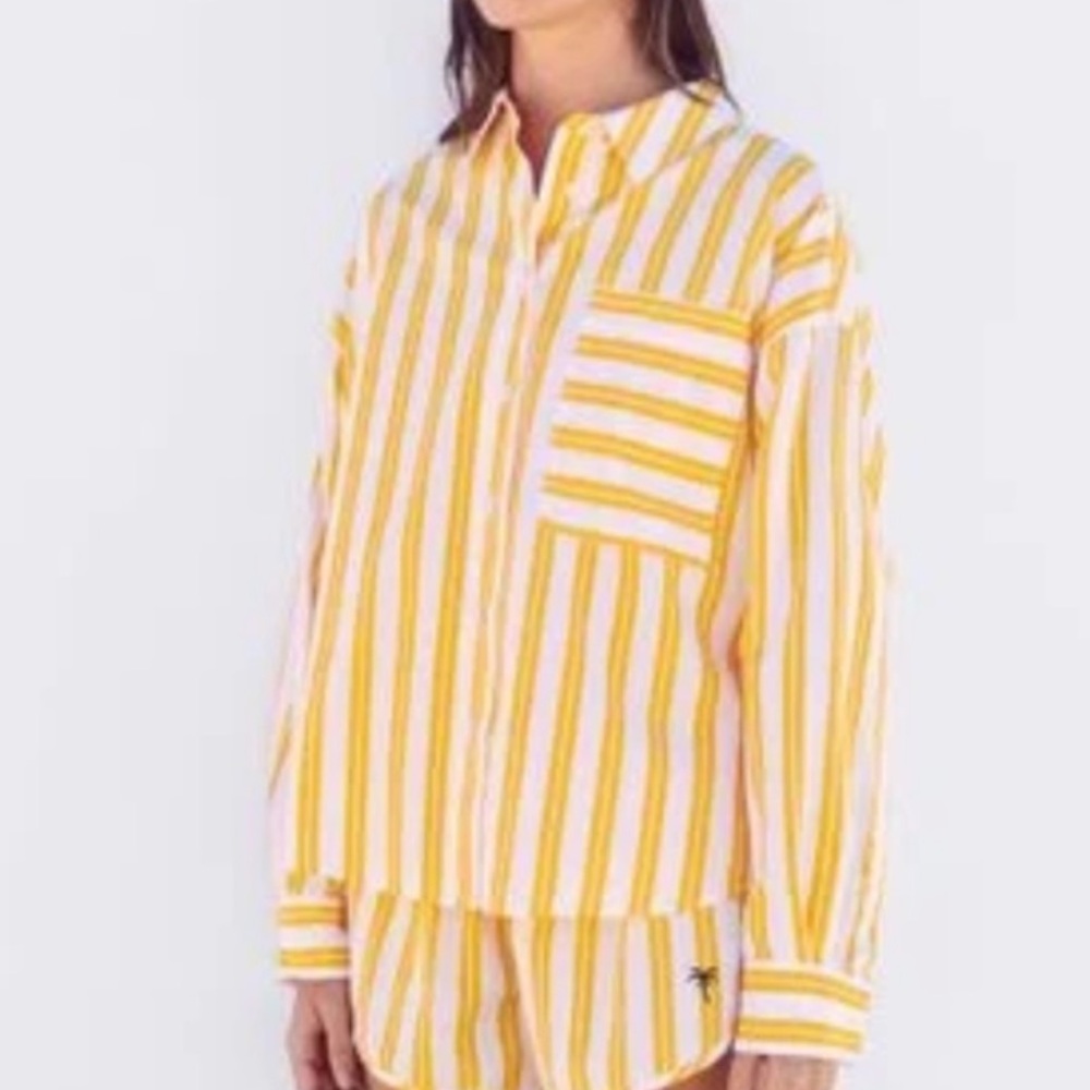 Sundry button down in mango Small - Picture 3 of 8